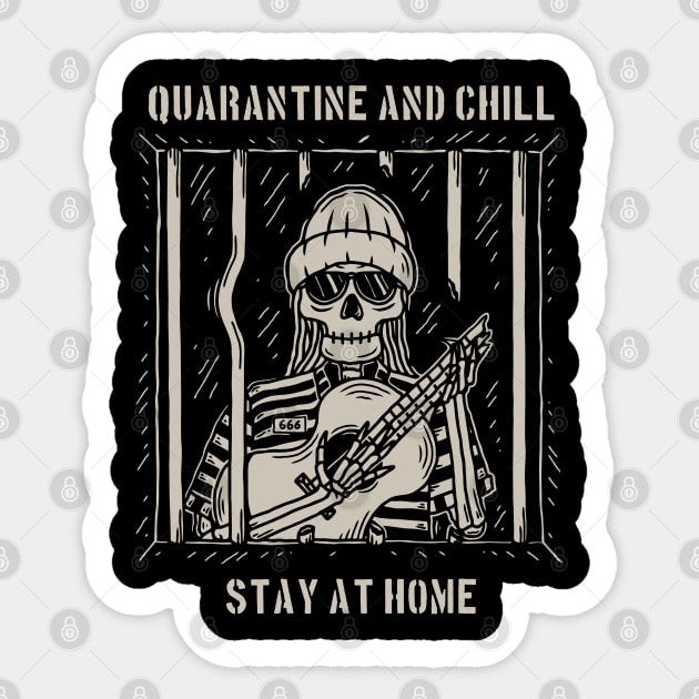 quarantine and chill Sticker by sober artwerk